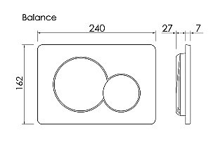 Кнопка для инсталляции Ceramica Nova Balance CN12-003W белая купить в интернет-магазине сантехники Sanbest