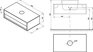 Тумба с раковиной Ravak STEP X000001429 100 белая для ванной в интернет-магазине Sanbest