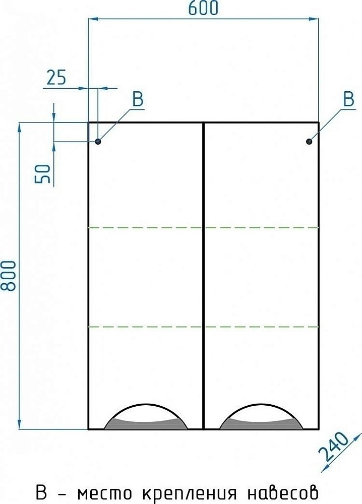 Шкаф подвесной  Style Line Жасмин 60 для ванной в интернет-магазине сантехники Sanbest