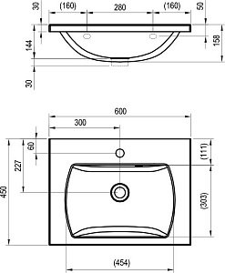 Раковина Ravak CLASSIC II 60 N XJX01160003 купить в интернет-магазине Sanbest