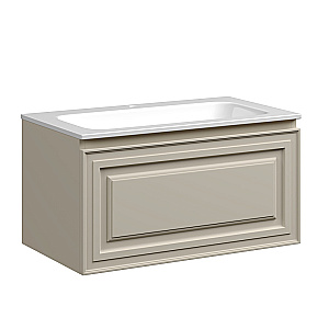 Тумба с раковиной Sancos Very VR80CE+CN7005MB Beige Soft/раковина черная матовая для ванной в интернет-магазине Sanbest