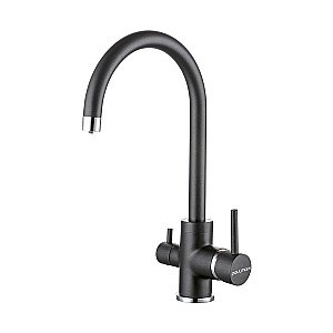 Смеситель для кухни Paulmark Essen Es213211-BLM Черный купить в интернет-магазине сантехники Sanbest