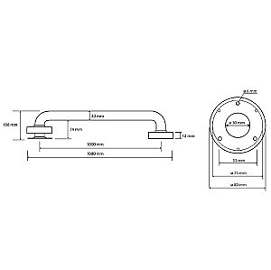 Поручень Bemeta Help 301101003 белый купить в интернет-магазине сантехники Sanbest