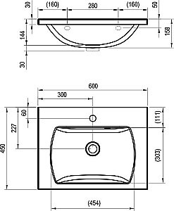 Раковина Ravak CLASSIC II 60 N XJX01160003 купить в интернет-магазине Sanbest