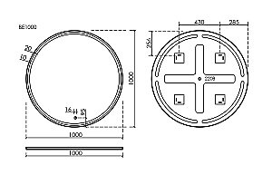 Зеркало Sancos Bella BE1000 белое в ванную от интернет-магазине сантехники Sanbest