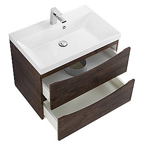 Тумба с раковиной Belbagno MARINO 75 подвесная Rovere Moro для ванной в интернет-магазине Sanbest