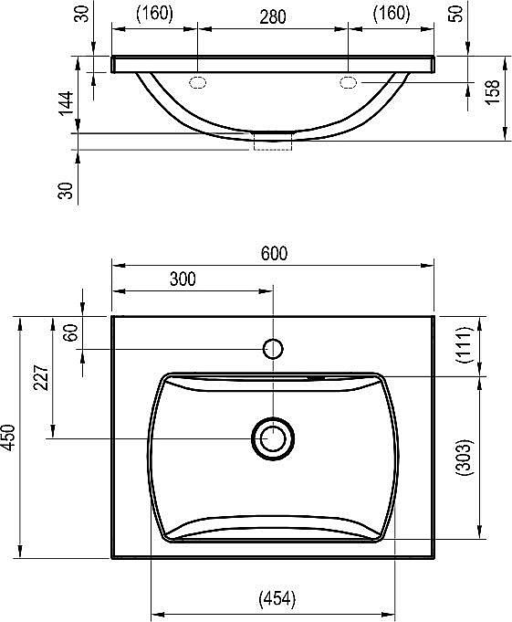 Раковина Ravak CLASSIC II 60 N XJX01160003 купить в интернет-магазине Sanbest