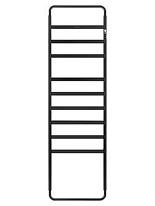 Полотенцесушитель электрический WONZON & WOGHAND DÜSSELDORF, Черный матовый (WW-A204-MB) купить в интернет-магазине сантехники Sanbest