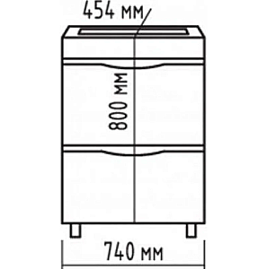 Тумба с раковиной напольная Misty Венера 80 белая для ванной в интернет-магазине Sanbest