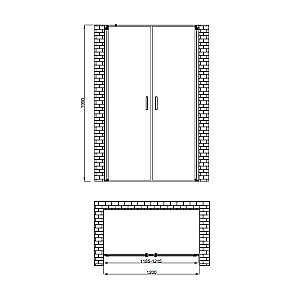 Душевая дверь BERGES LEGOS LS-3 100 062026 прозрачное стекло/профиль хром купить в интернет-магазине Sanbest