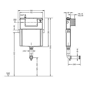 Смывной бачок скрытого монтажа Artceram 700.100 купить в интернет-магазине сантехники Sanbest