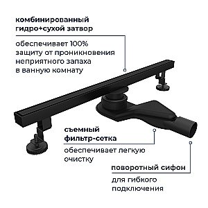 Душевой трап RGW SDR-51B 76215180-04 80 черный купить в интернет-магазине Sanbest