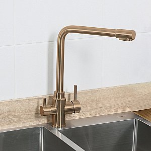 Смеситель для кухни Melana F9505HC бронза купить в интернет-магазине сантехники Sanbest