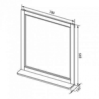 Зеркало Aquanet Бостон 80 М белое в ванную от интернет-магазине сантехники Sanbest