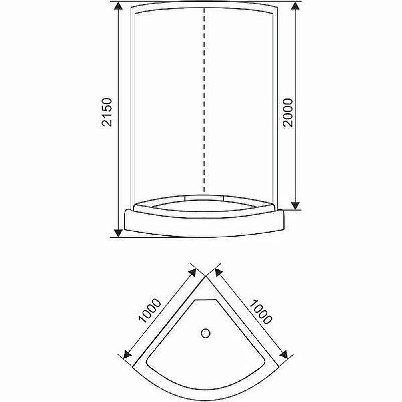 Душевая кабина Arcus Style S-13 100x100 купить в интернет-магазине Sanbest
