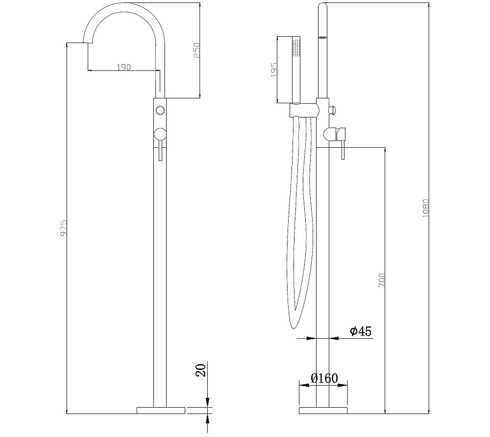 Смеситель для ванны ABBER Wasser Kreis AF8115RGN розовое золото купить в интернет-магазине сантехники Sanbest
