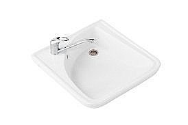 Раковина на стиральную машину Кувшинка Компакт 54 белая купить в интернет-магазине Sanbest