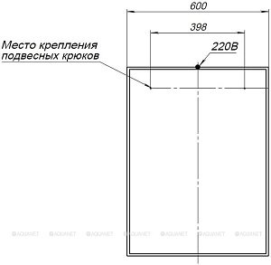 Зеркало Aquanet Nova Lite 60 дуб рошелье в ванную от интернет-магазине сантехники Sanbest