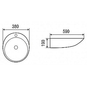 Раковина накладная WeltWasser WW ELBACH 1037 59 белая купить в интернет-магазине Sanbest