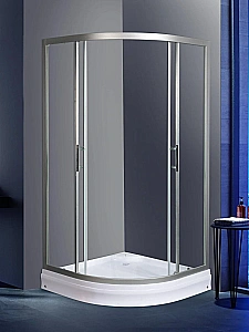 Душевой уголок WeltWasser WW500 С 100/189 XL 10000013851 с поддоном, стекло прозрачное/профиль хром матовый купить в интернет-магазине Sanbest