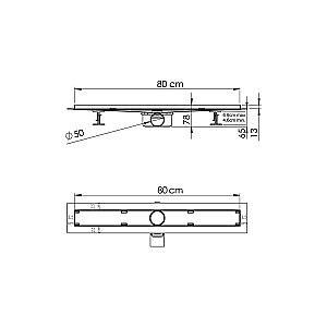 Душевой лоток Vincea Say ALMIRA JASMIN 605.80.P.DUZ хром купить в интернет-магазине Sanbest
