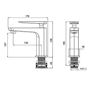 Смеситель для раковины Lemark Prizma LM3906C купить в интернет-магазине сантехники Sanbest