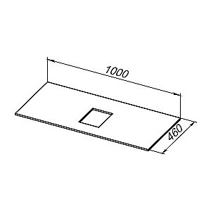 Столешница Allen Brau INFINITY 100 1.21012.AL альба для ванной в интернет-магазине сантехники Sanbest