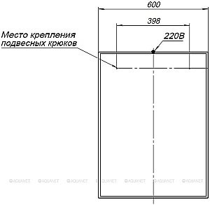 Зеркало Aquanet Nova Lite 60 дуб рошелье в ванную от интернет-магазине сантехники Sanbest