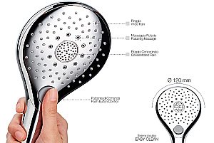 Душевая лейка Bossini Syncronia B00800.030 хром купить в интернет-магазине сантехники Sanbest