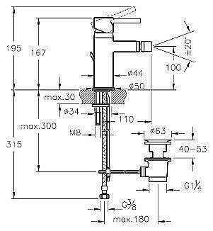 Смеситель для биде Vitra Minimax S купить в интернет-магазине сантехники Sanbest