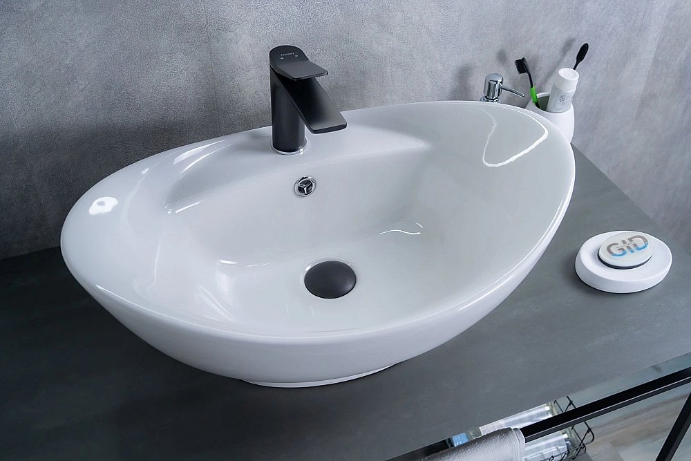 Раковина накладная Gid Lago 59 N9018 51107 белая купить в интернет-магазине Sanbest