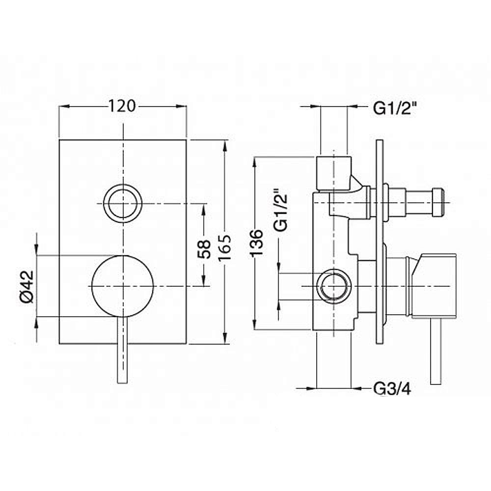 Смеситель для душа Migliore Stone 19643 хром купить в интернет-магазине сантехники Sanbest