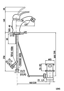 Смеситель для биде Rav-Slezak LABE L045.5KCMATZ купить в интернет-магазине сантехники Sanbest