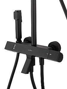 Душевая система с термостатом WONZON & WOGHAND The ONE WW-B3094-MB черный матовый купить в интернет-магазине сантехники Sanbest