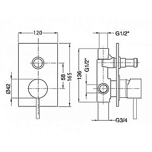 Смеситель для душа Migliore Stone 19643 хром купить в интернет-магазине сантехники Sanbest