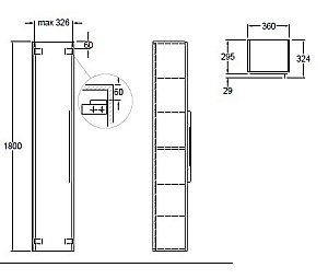 Шкаф-пенал Geberit Smyle 805002000 36 дуб для ванной в интернет-магазине сантехники Sanbest