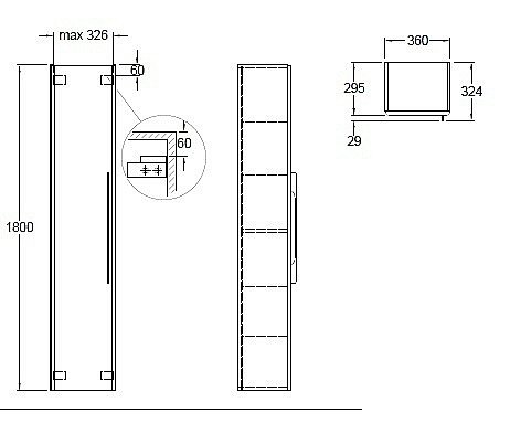 Шкаф-пенал Geberit Smyle 805002000 36 дуб для ванной в интернет-магазине сантехники Sanbest