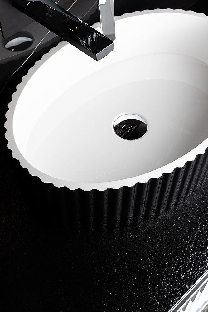 Раковина накладная Armadi Art Canale 878-B глянец чёрный купить в интернет-магазине Sanbest