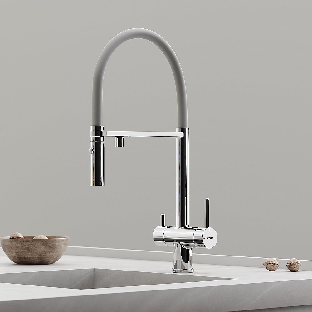 Смеситель для кухни Sancos Imola SC4010CHwh хром купить в интернет-магазине сантехники Sanbest