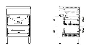 Тумба с раковиной Aquanet Лукка 302396 60 белый для ванной в интернет-магазине Sanbest