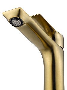 Смеситель для раковины высокий WONZON & WOGHAND BRILLIANT, Брашированное золото (WW-88019079-BG) купить в интернет-магазине сантехники Sanbest