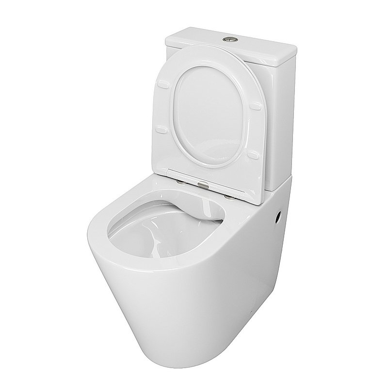 Унитаз Grossman Color GR-4480S безободковый, с крышкой микролифт, с бачком, белый купить в интернет-магазине Sanbest