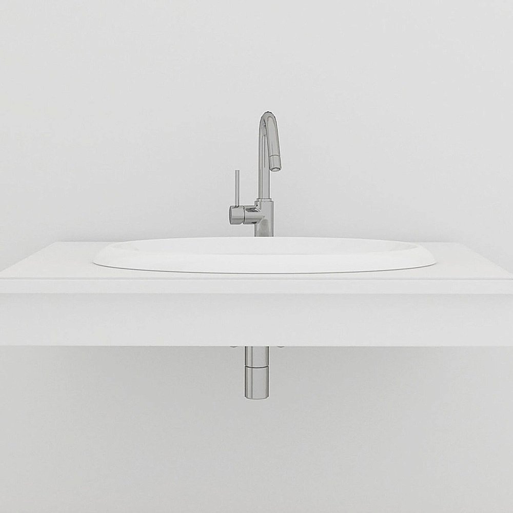 Раковина накладная Montebianco BOLSENA 12045 белая матовая купить в интернет-магазине Sanbest