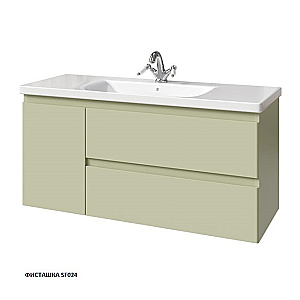 Тумба с раковиной Caprigo Forte 120 два ящика, одна дверь слева, цвет на выбор для ванной в интернет-магазине Sanbest