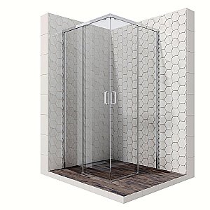 Душевой уголок Ambassador Queen 11011104 90x90 стекло прозрачное/профиль хром купить в интернет-магазине Sanbest