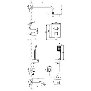 Душевая система Lemark Unit LM4522C купить в интернет-магазине сантехники Sanbest