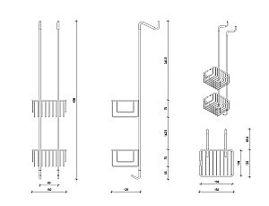 Полка двойная Decor Walther Universal DW HGK2 подвесная хром купить в интернет-магазине сантехники Sanbest