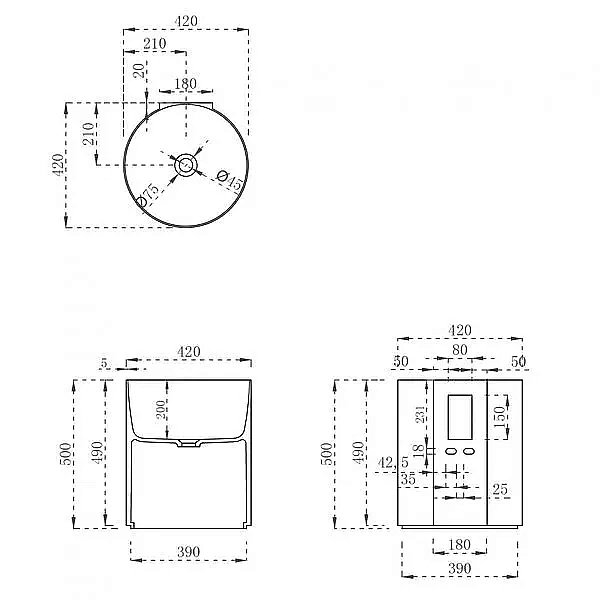 Раковина подвесная Abber Kristall AT2704Emerald зеленая прозрачная купить в интернет-магазине Sanbest