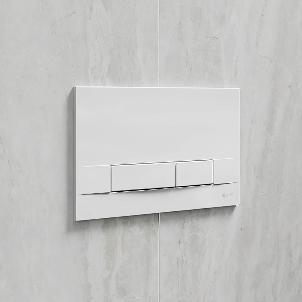 Кнопка для инсталляции Lemark Bit 9804008 белая глянцевая купить в интернет-магазине сантехники Sanbest