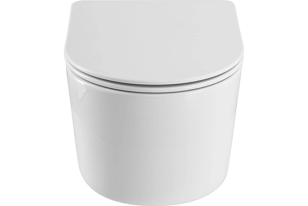 Унитаз подвесной Art&Max BOLZANO AM001CHR/SC белый, с сиденьем микролифт, безободковый купить в интернет-магазине Sanbest